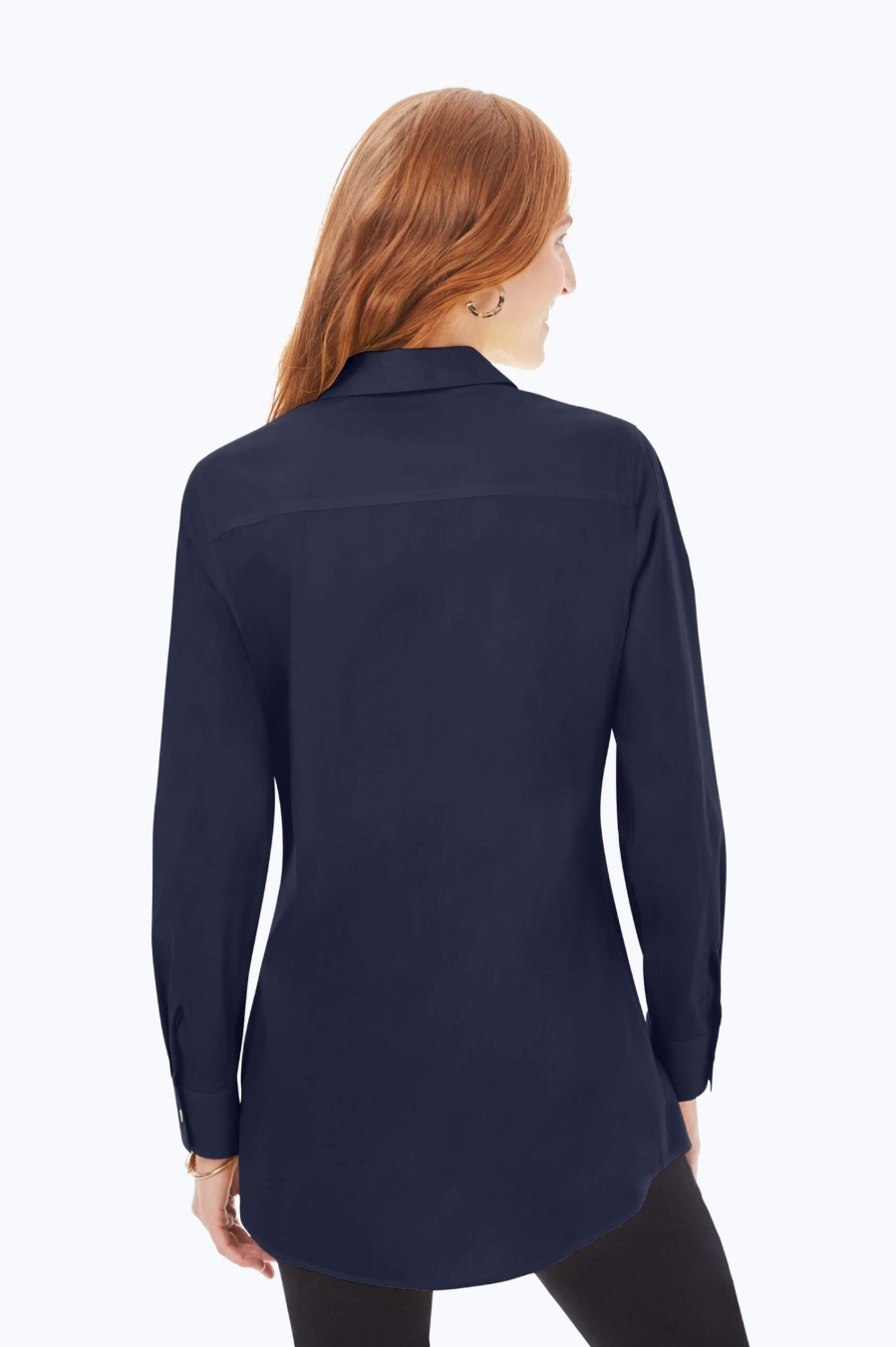 Women Foxcroft Tops | Cici Essential Stretch Non-Iron Tunic