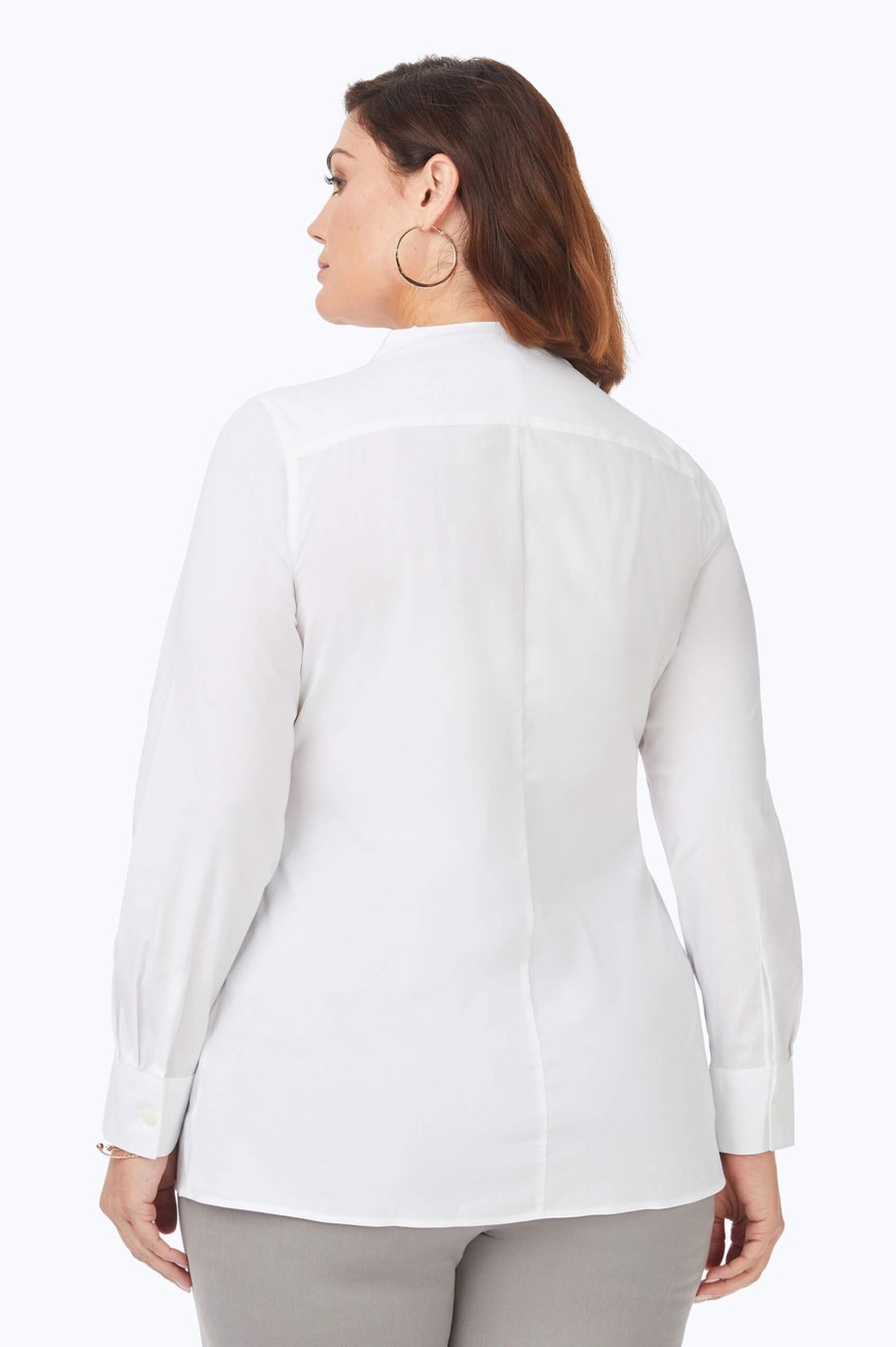 Women Foxcroft Tops | Alice Plus Stretch Non-Iron Tunic White