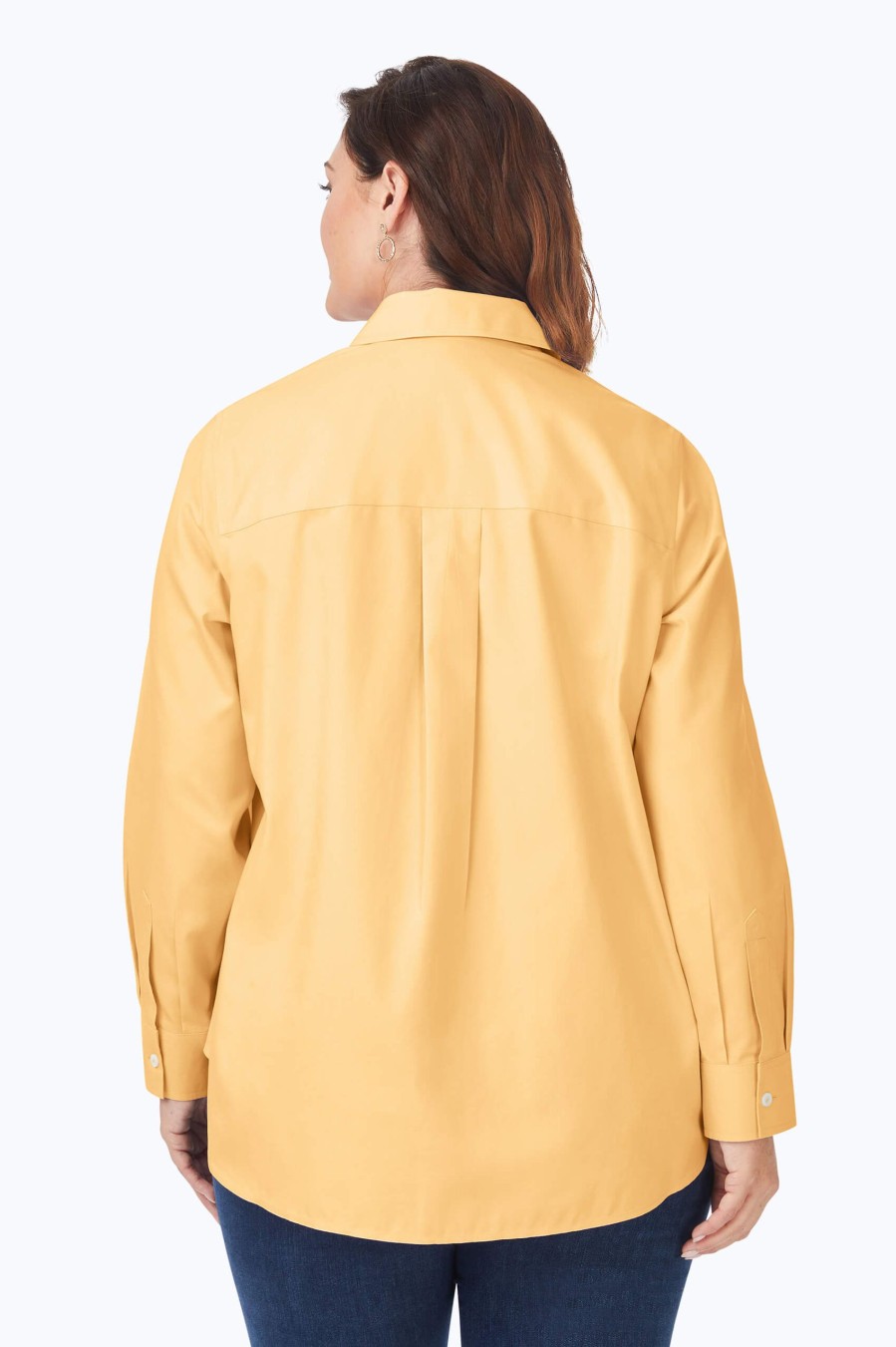 Women Foxcroft Tops | Boyfriend Plus Pinpoint Non-Iron Tunic