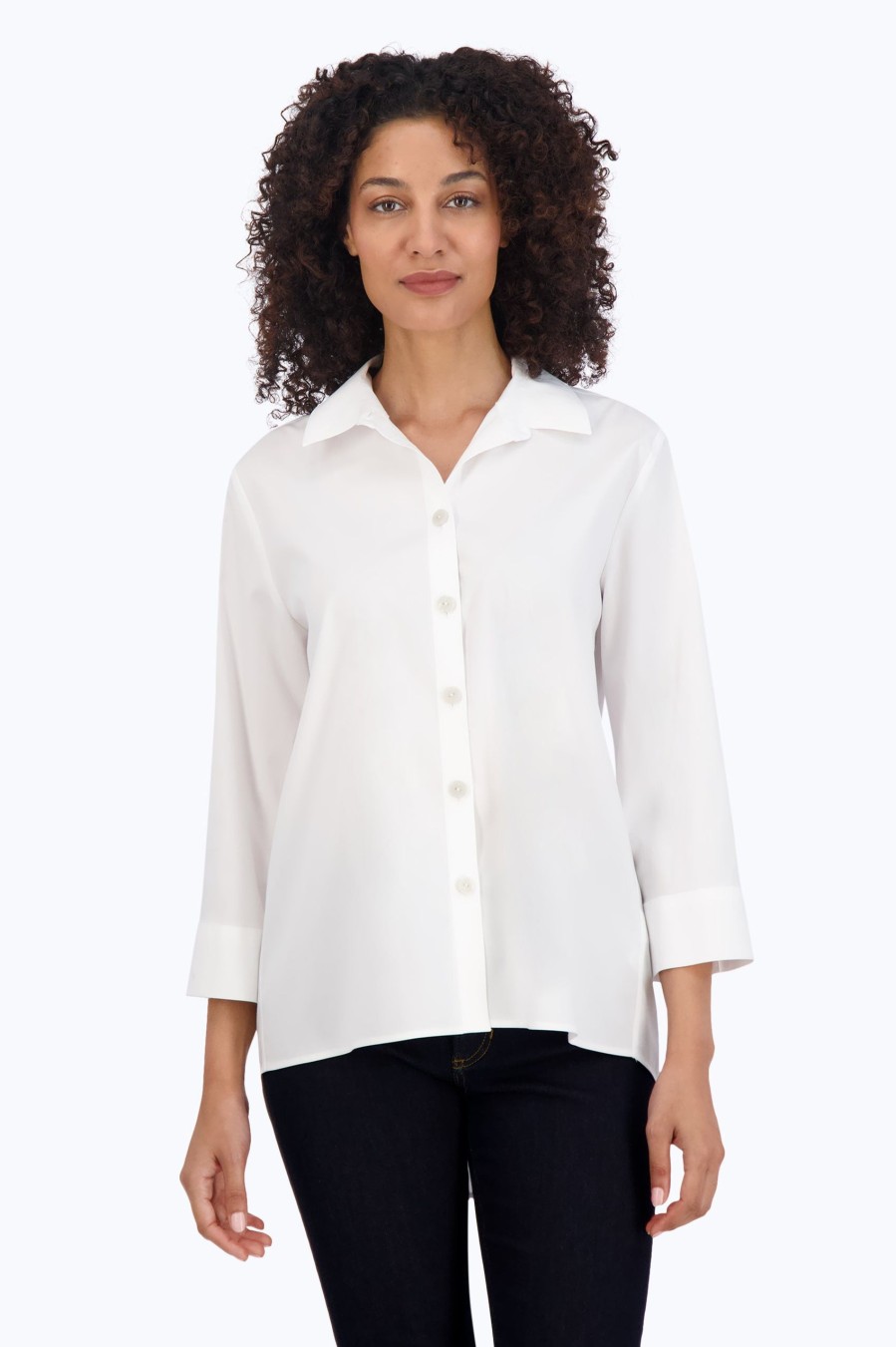 Women Foxcroft Tops | Kelly Stretch No Iron Shirt