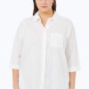 Women Foxcroft Tops | Anna Plus Stretch Non-Iron Tunic White