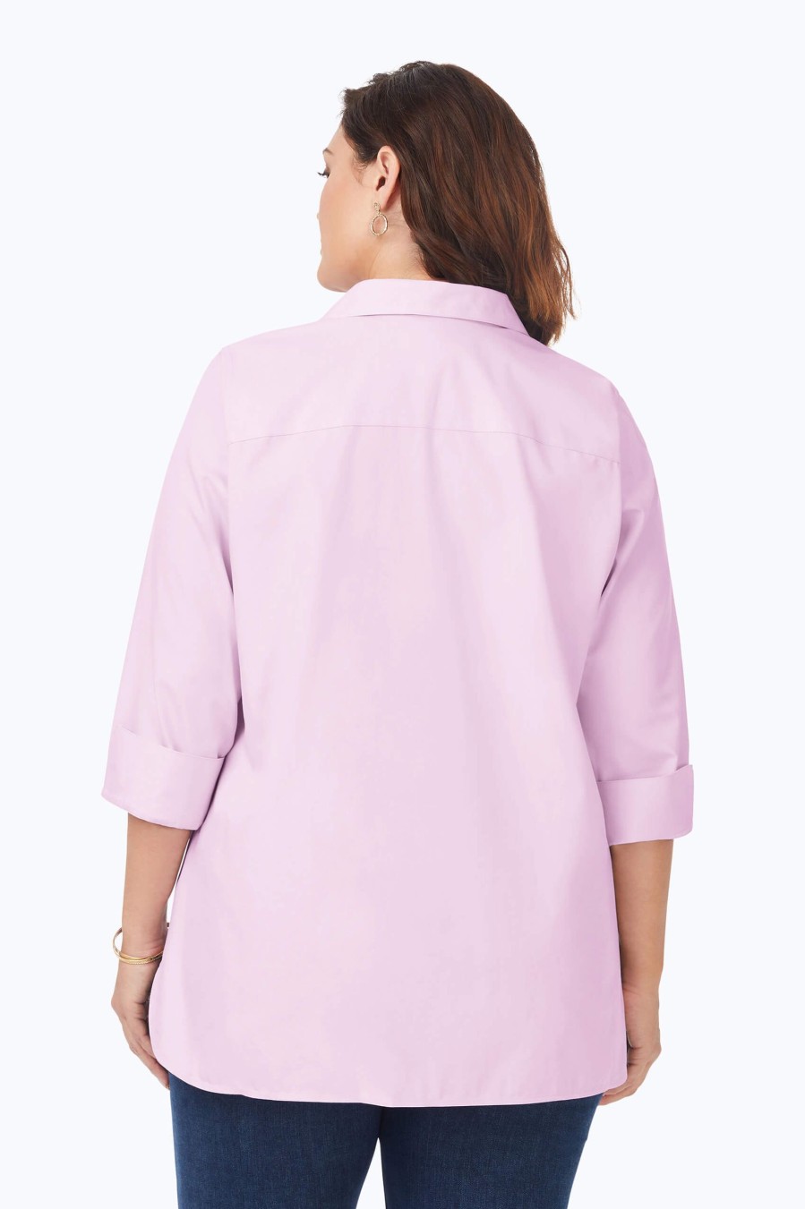 Women Foxcroft Tops | Pandora Plus Pinpoint Non-Iron Tunic