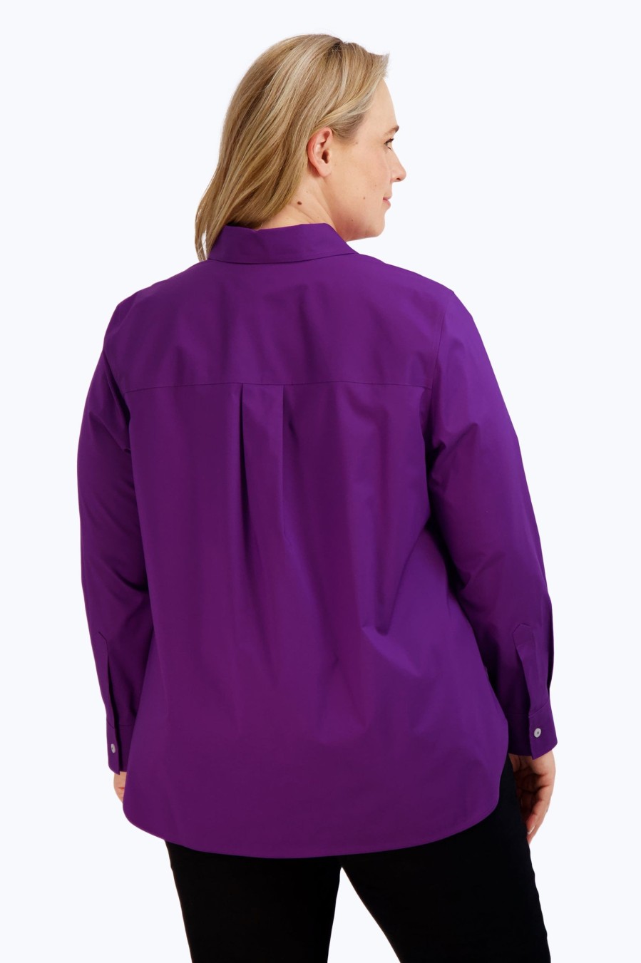 Women Foxcroft Tops | Boyfriend Plus Stretch No Iron Tunic