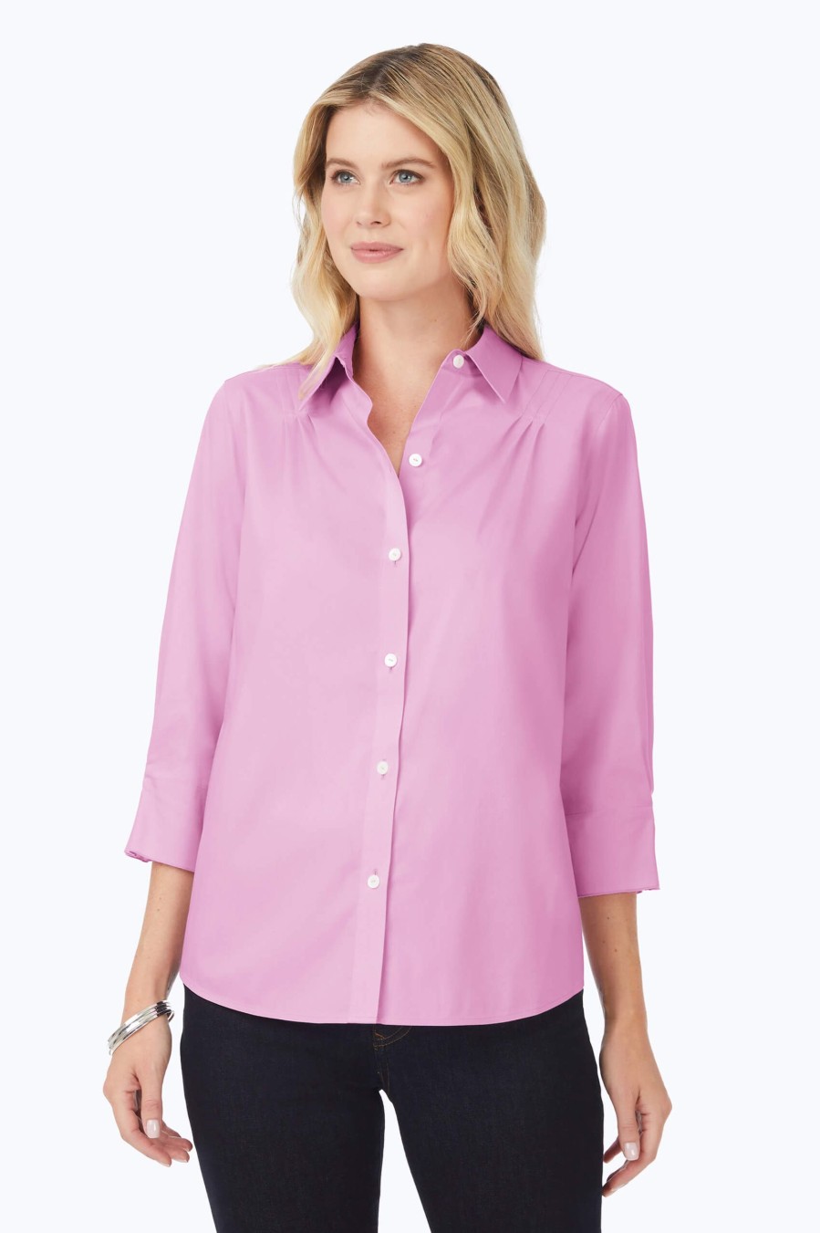 Women Foxcroft Tops | Paulie Stretch Non-Iron Shirt