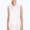 Women Foxcroft Tops | Sasha Knit-Woven Sleeveless Layering Tunic