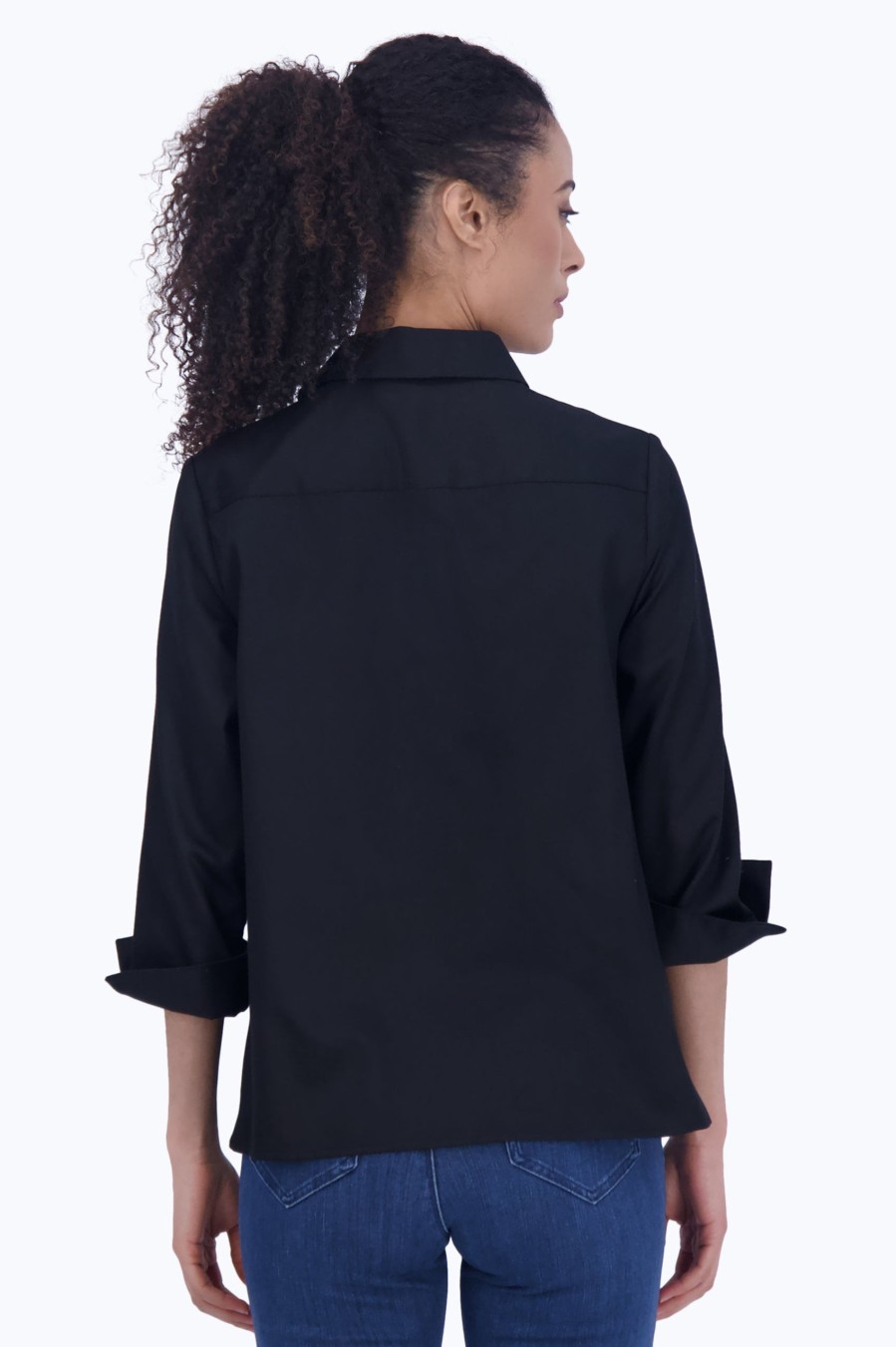 Women Foxcroft Tops | Beatrice No Iron Solid Sateen Shirt