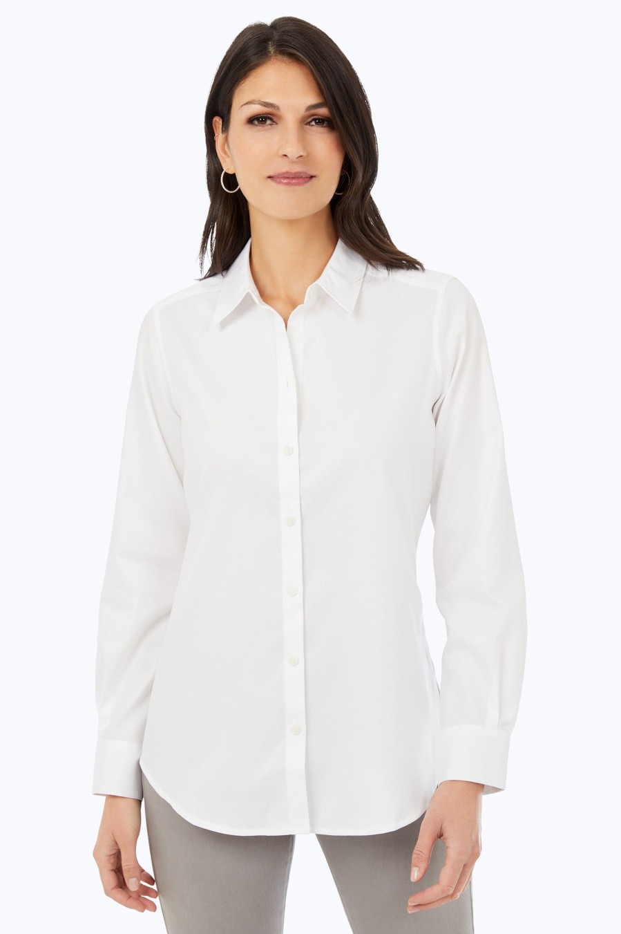 Women Foxcroft Tops | Zoey Non-Iron Cavalry Twill Shirt