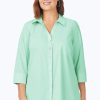 Women Foxcroft Tops | Pamela Plus Stretch No Iron Tunic