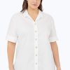 Women Foxcroft Tops | Percy Plus Non-Iron Shirt White