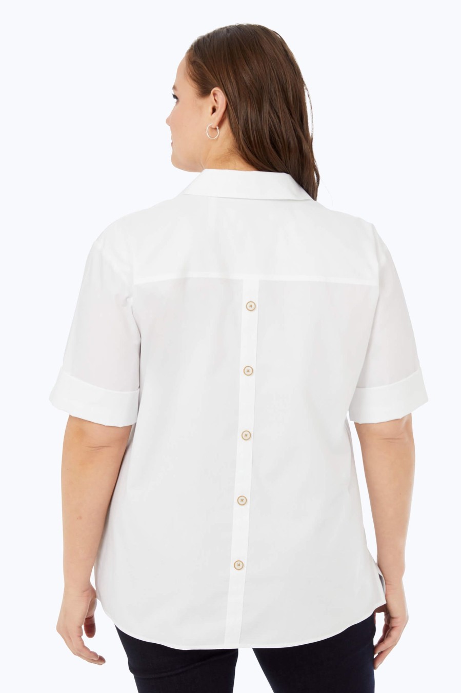 Women Foxcroft Tops | Percy Plus Non-Iron Shirt White