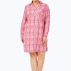 Women Foxcroft Dresses | Delaney Plus Purely Plaid Crinkle Dress