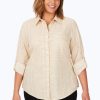 Women Foxcroft Tops | Zoey Plus Non-Iron Soft Python Shirt Ivory Multi Soft Python