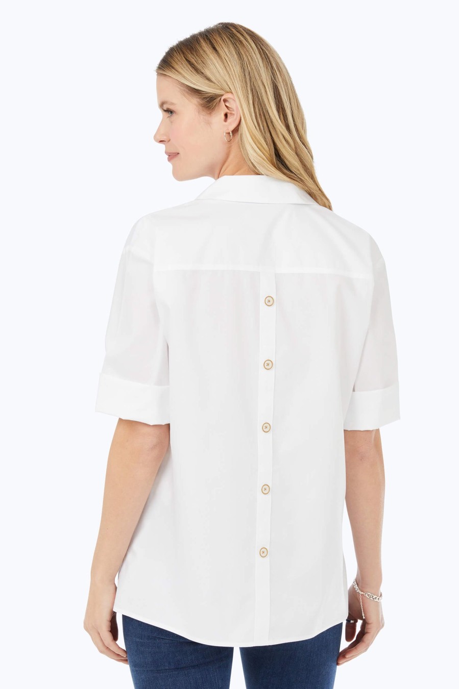 Women Foxcroft Tops | Percy Non-Iron Shirt White