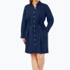 Women Foxcroft Dresses | Plus Stretch Non-Iron Dress