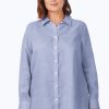 Women Foxcroft Tops | Journey Plus Easy Care Linen Shirt