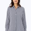 Women Foxcroft Tops | Harris Stretchy Check Shirt Navy Multi Stretchy Check