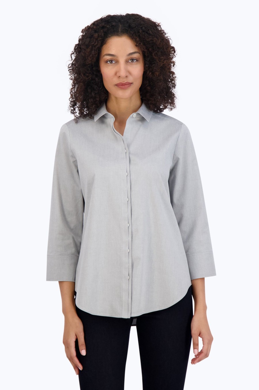 Women Foxcroft Tops | Charlie Pinpoint No Iron Shirt