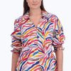 Women Foxcroft Tops | Alexis Plus No Iron Popover Colorful Zebra