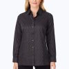 Women Foxcroft Tops | Journey Non-Iron Crystal Jacquard Shirt