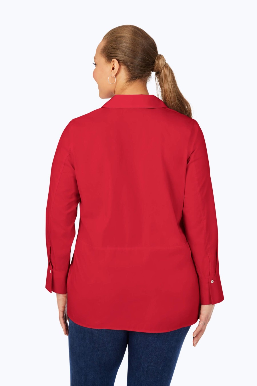 Women Foxcroft Tops | Pippa Plus Stretch Non-Iron Shirt