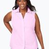 Women Foxcroft Tops | Taylor Plus Stretch Non-Iron Sleeveless Shirt