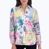 Women Foxcroft Tops | Meghan No Iron Spring Conversational Shirt Multi Spring Conversational