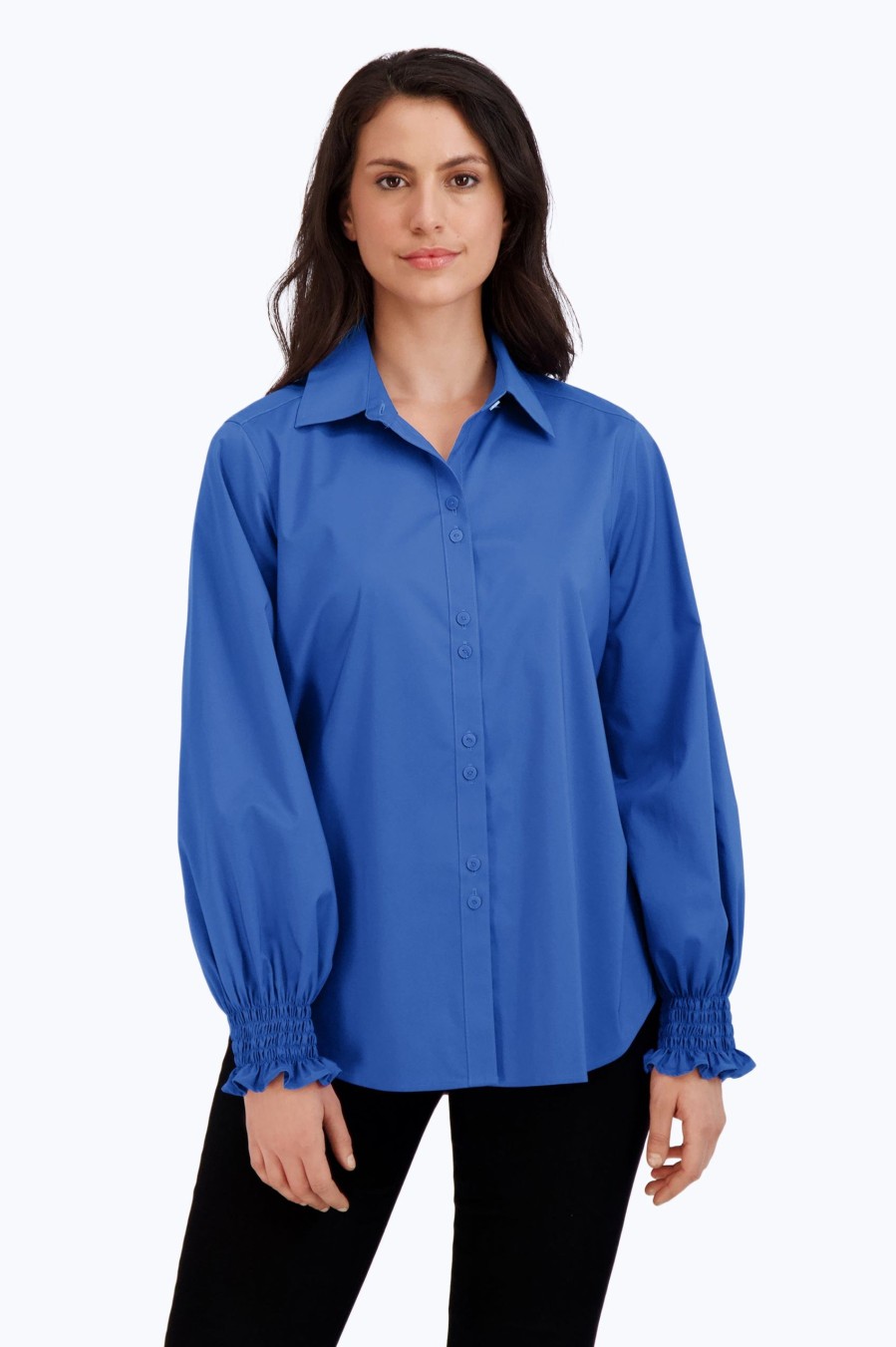 Women Foxcroft Tops | Olivia Stretch No Iron Shirt