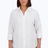 Women Foxcroft Tops | Paityn Plus Non-Iron Croc Jacquard Shirt