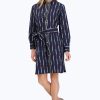 Women Foxcroft Dresses | Rocca No Iron Keychain Stripe Dress Navy Keychain Stripe