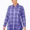 Women Foxcroft Tops | Cici Plus Plaid Perfection Tunic