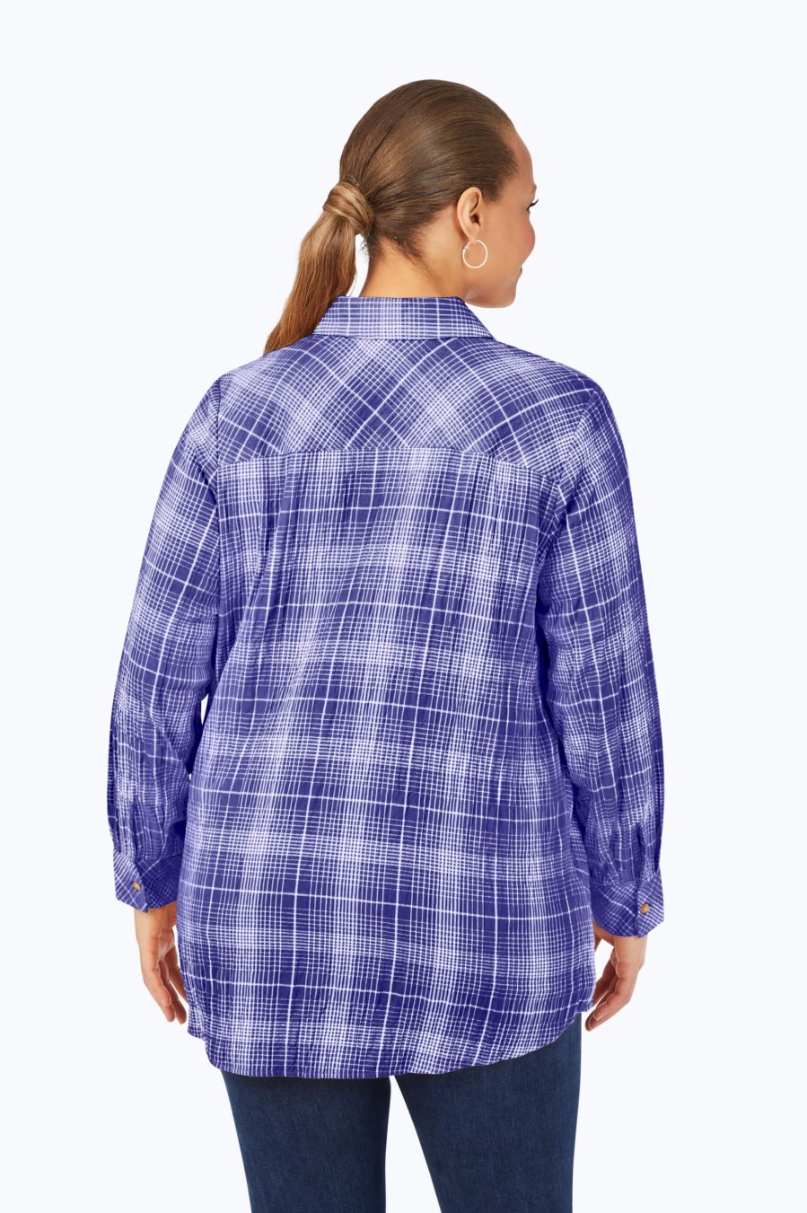 Women Foxcroft Tops | Cici Plus Plaid Perfection Tunic