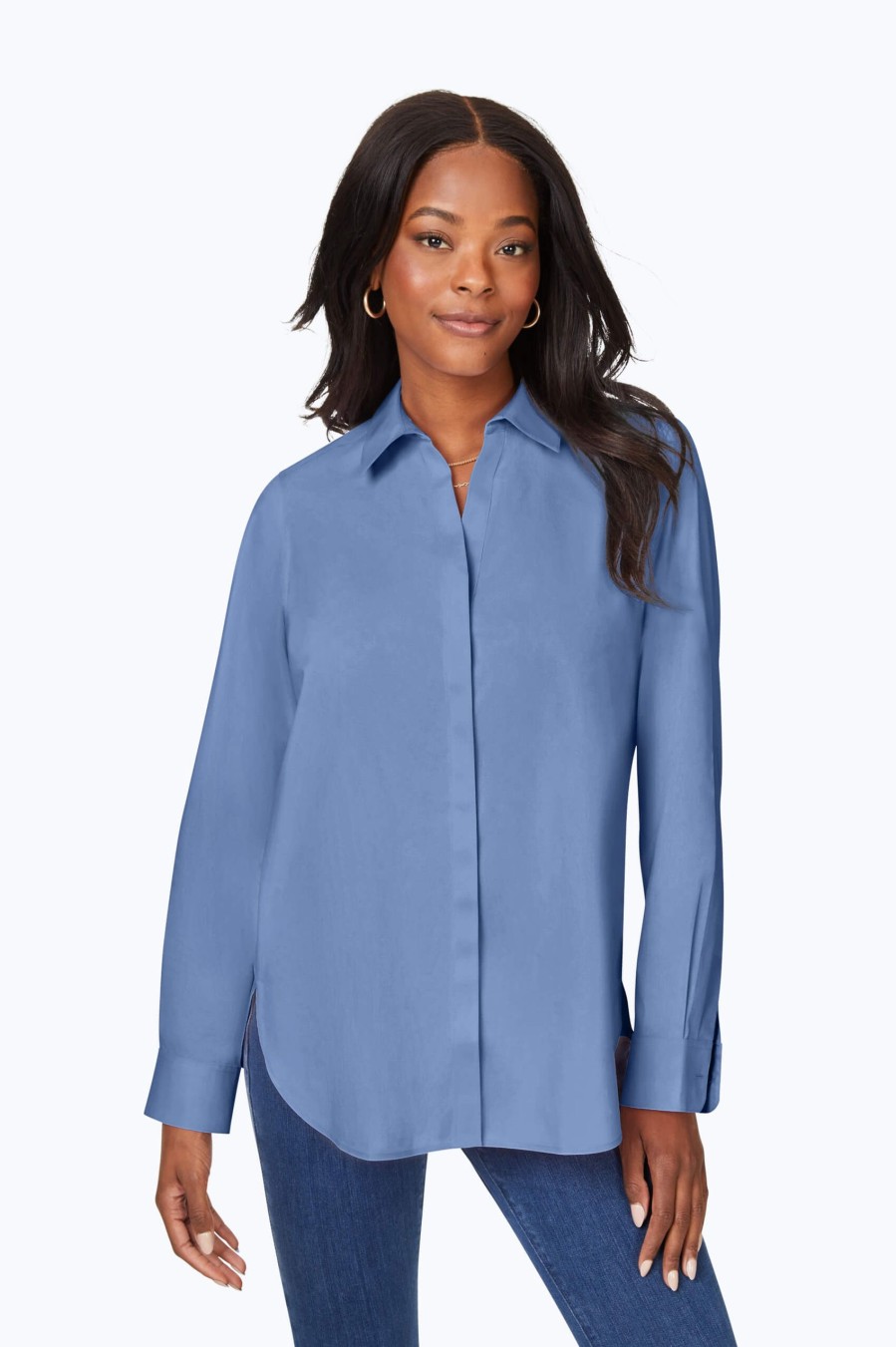 Women Foxcroft Tops | Kylie Stretch Non-Iron Shirt