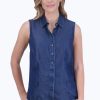 Women Foxcroft Tops | Ashley Tencel Sleeveless Shirt