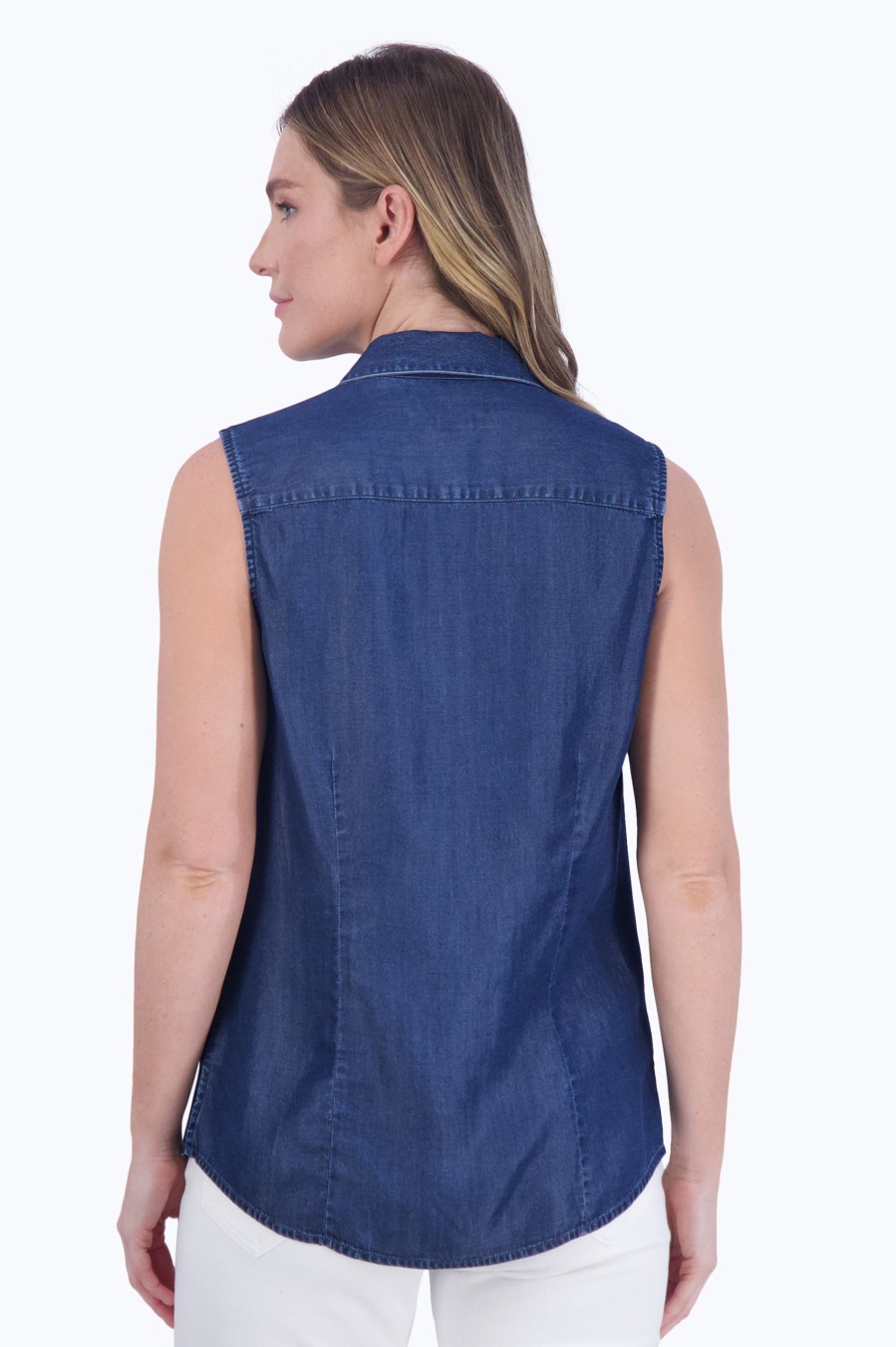 Women Foxcroft Tops | Ashley Tencel Sleeveless Shirt