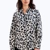 Women Foxcroft Tops | Charlie No Iron Cheetah Shirt Black Cheetah