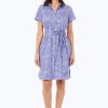 Women Foxcroft Dresses | Rocca Non-Iron Croc Print Dress Iris Bloom Croc