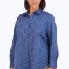 Women Foxcroft Tops | Boyfriend Plus Non-Iron Croc Jacquard Tunic