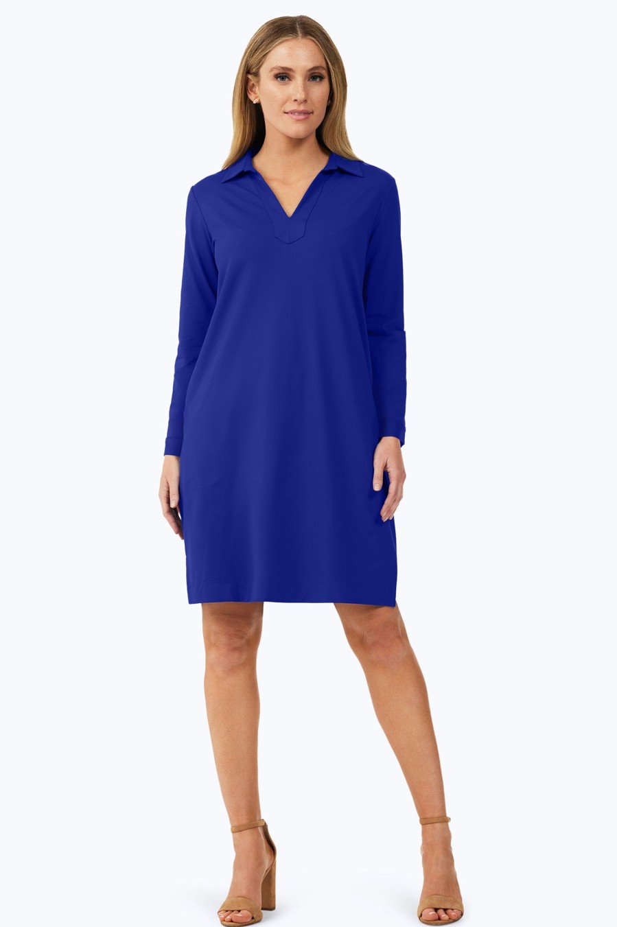 Women Foxcroft Dresses | Angel Solid Jersey Dress