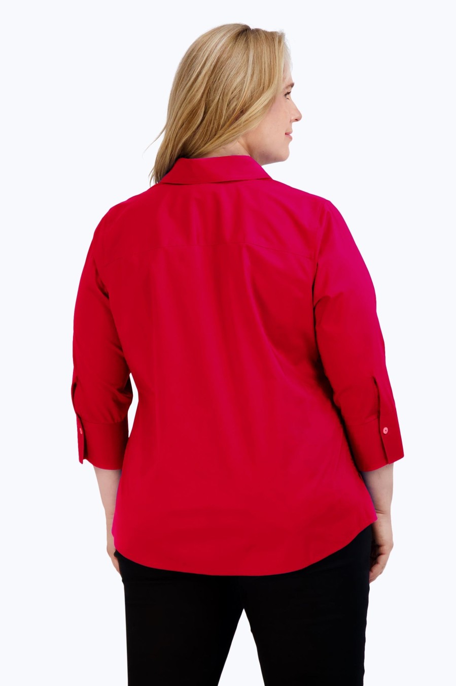 Women Foxcroft Tops | Mary Plus Essential Stretch No Iron Shirt