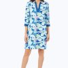 Women Foxcroft Dresses | Angel Oasis Floral Jersey Dress Blue Breeze Oasis Floral