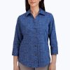 Women Foxcroft Tops | Paityn Non-Iron Croc Jacquard Shirt