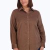 Women Foxcroft Tops | Haven Plus Pinwale Corduroy Shirt