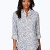 Women Foxcroft Tops | Zoey Non-Iron Willows Shirt Iris Bloom Willows