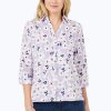 Women Foxcroft Tops | Charlotte Non-Iron Blush Blossoms Shirt Lilac Blush Blossoms