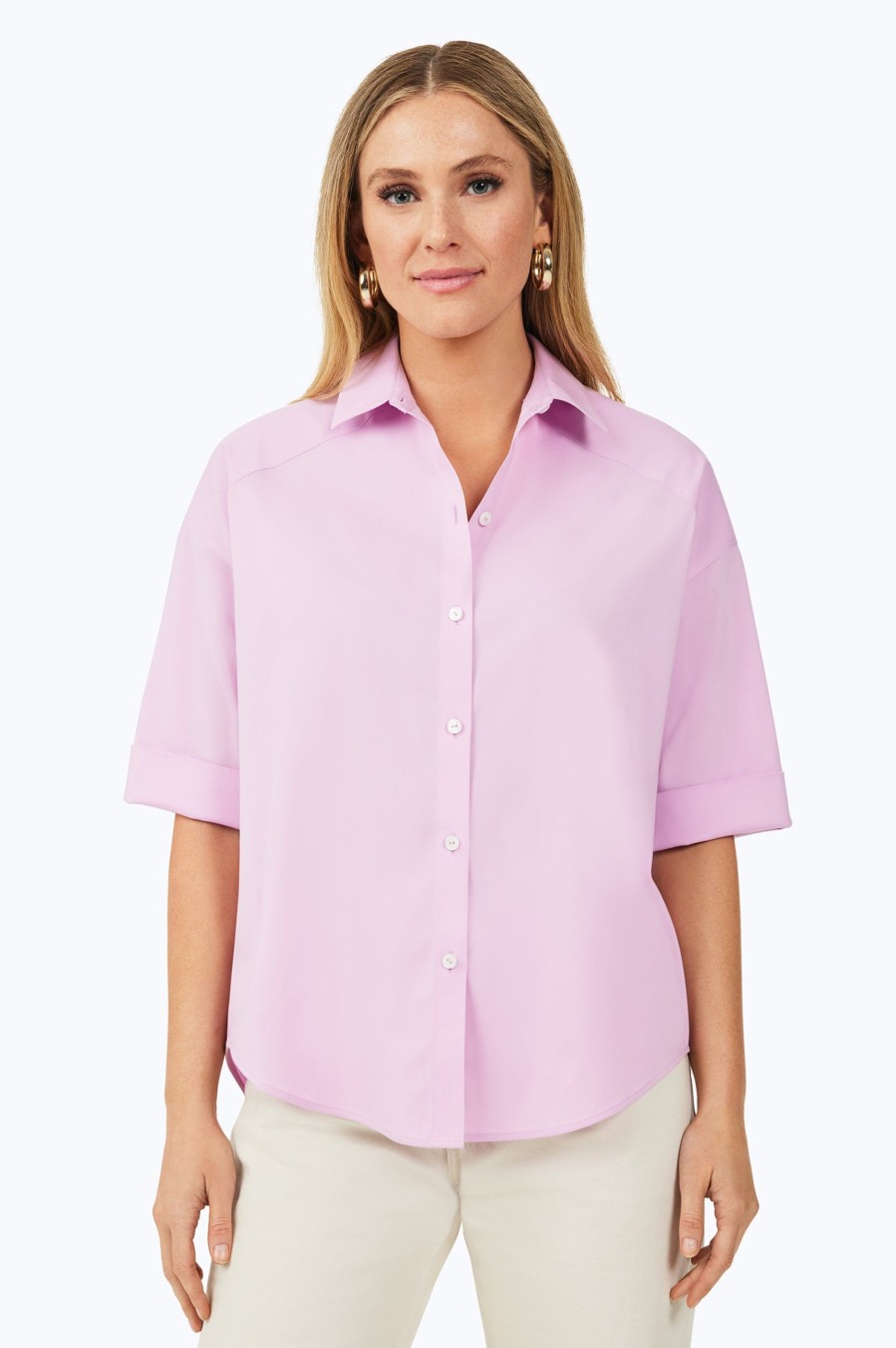 Women Foxcroft Tops | Joanna Stretch Non-Iron Tunic