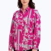 Women Foxcroft Tops | Zoey No Iron Baroque Shirt Azalea Baroque Print