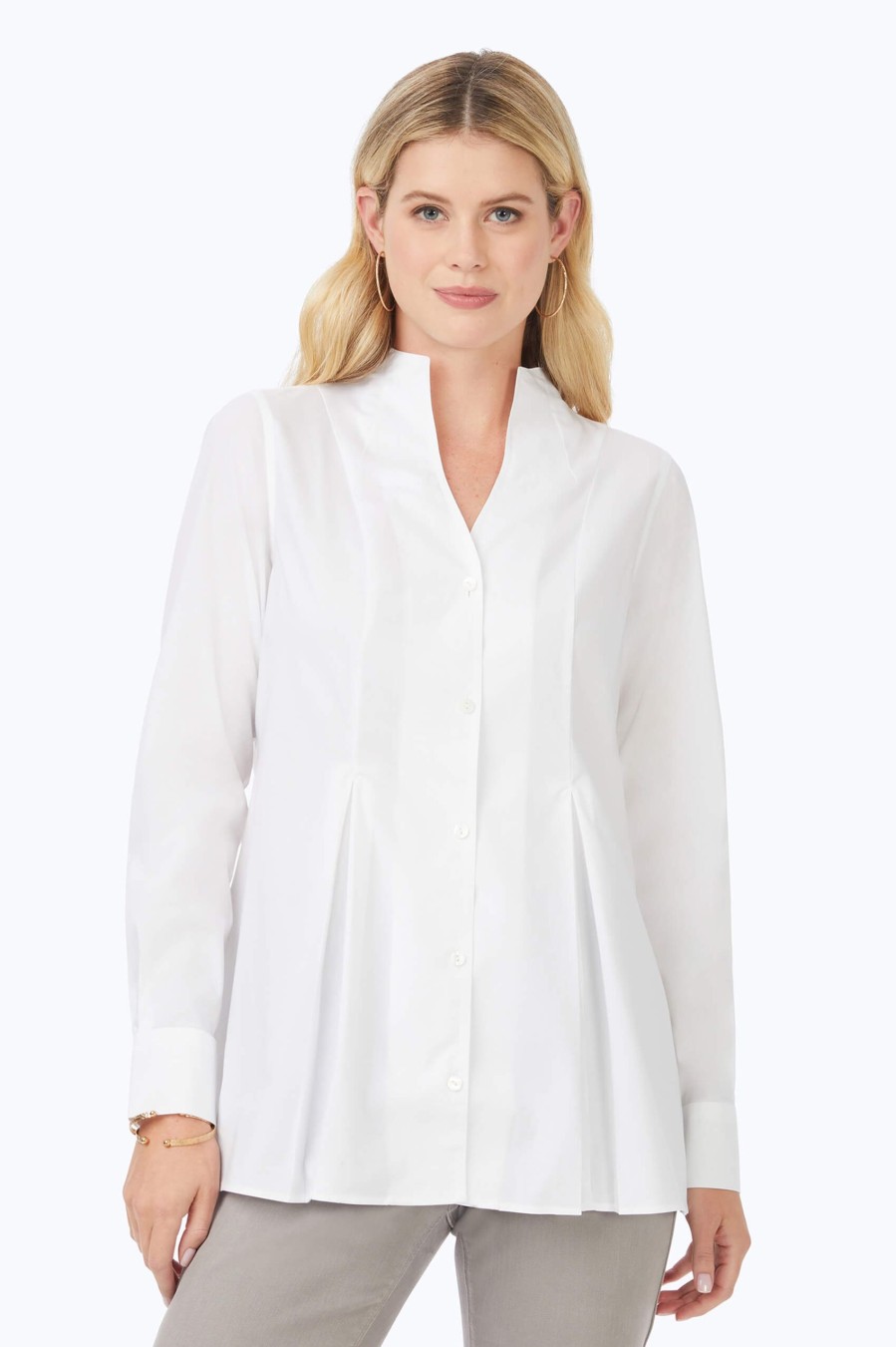 Women Foxcroft Tops | Alice Stretch Non-Iron Tunic White