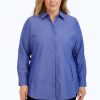 Women Foxcroft Tops | Cici Plus Essential Pinpoint Non-Iron Tunic