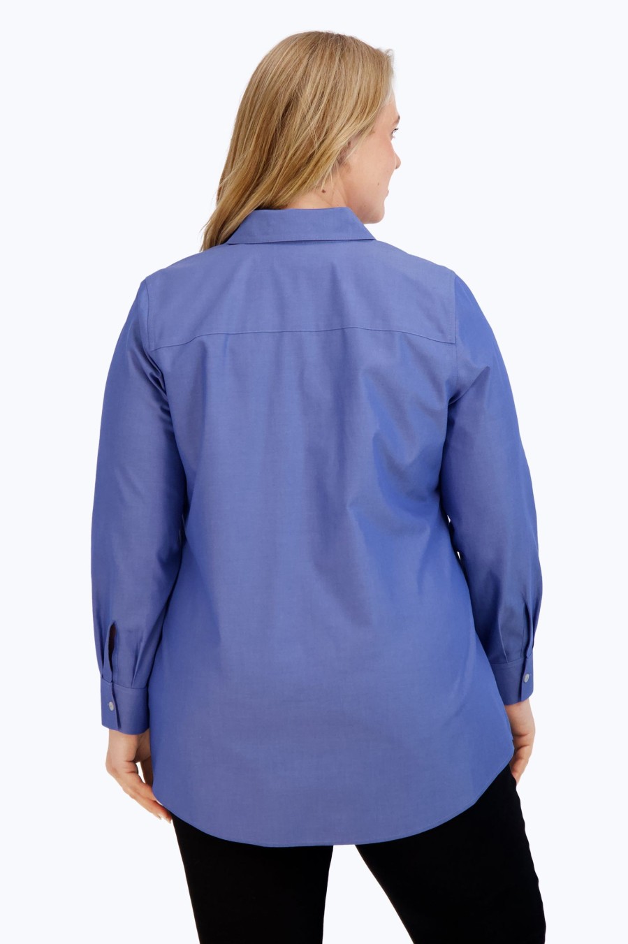 Women Foxcroft Tops | Cici Plus Essential Pinpoint Non-Iron Tunic