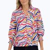 Women Foxcroft Tops | Alexis No Iron Popover Colorful Zebra